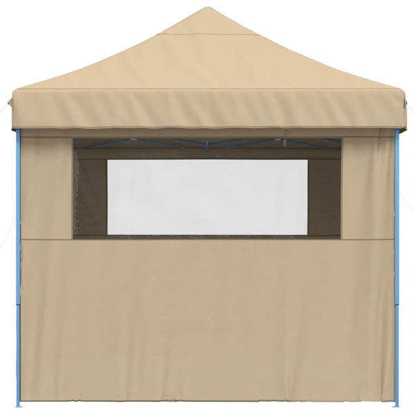 Awning & Canopy Parts Foldable Party Tent Pop Up With 4 Sidewalls Beige