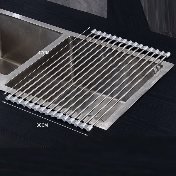 Sink Organisers Multifunctional Foldable Kitchen Sink Rack Dish Drainer Household Pot Mat