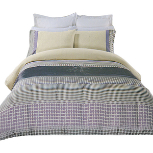 Quilt Covers Brie Lilac Grey Quilt Cover Set