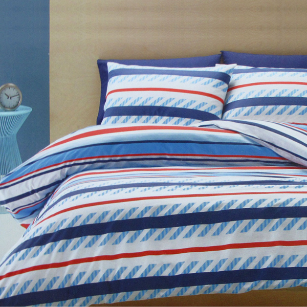 Quilt Covers Belmondo Atlanta Striped Easy Care Quilt Cover Set King