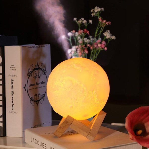 Humidifiers 3D Moon Light Humidifier Usb Rechargeable Household Diffuser Aromatherapy Table Lamp