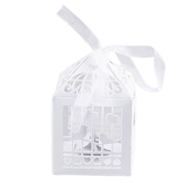 Gift Boxes 100 Piece Pack White Dove Bird Heart Wedding Bomboniere Favor Lolly Gift Card Box