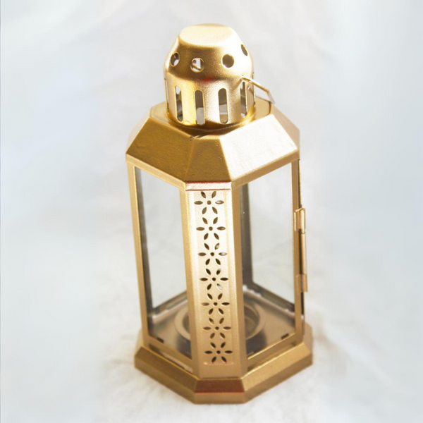 Lanterns 10 Pack Of Gold Metal Miners Lantern Summer Xmas Wedding Home Party Room Balconey Deck Decoration 21Cm Tealight Candle