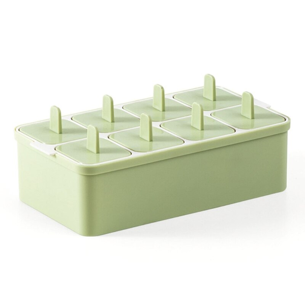 Ice Cream & Frozen Yoghurt Makers 8 Grids Ice Cream Mold With Stick Thawing Box Cube Popsicle Maker