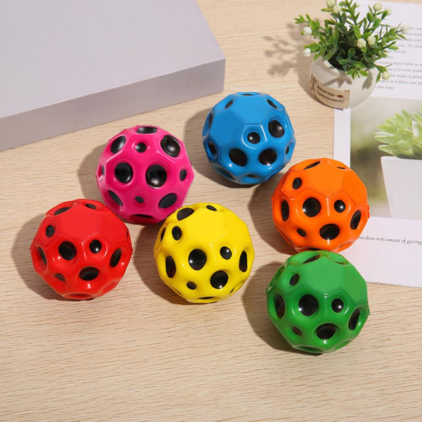 Outdoor Toy Balls Hole Ball Soft Bouncy Antifall Moon Shape Porous Kids Indoor Outdoor