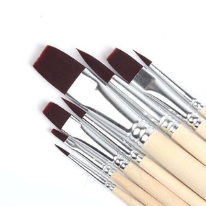 8Pcs Pebeo Watercolor Paint Brush Bristle Hair Painting Drawing Oil