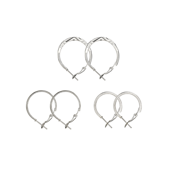 Earrings 9 Pairs Of Retro Fashionable Combination Suit Silver