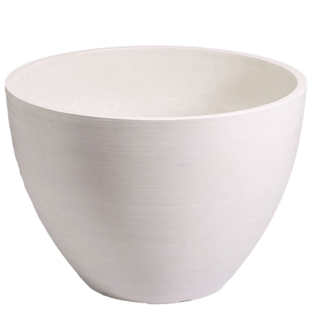 Polished Vintage White Planter Bowl 30Cm