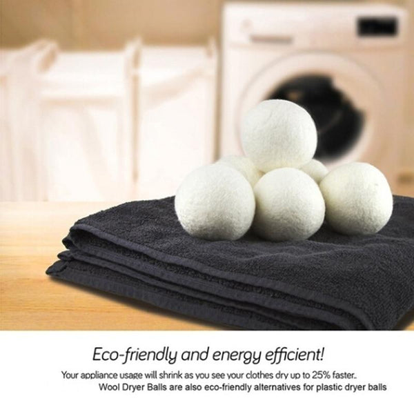 6Pcs 6Cm Wool Tumble Dryer Anti Static Balls Reusable Laundry Accessories