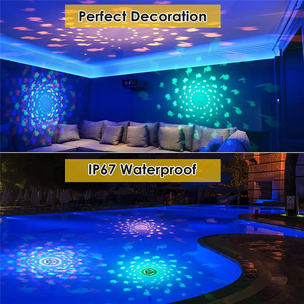 Led Floating Fish Mini Projector Bath Pool Light