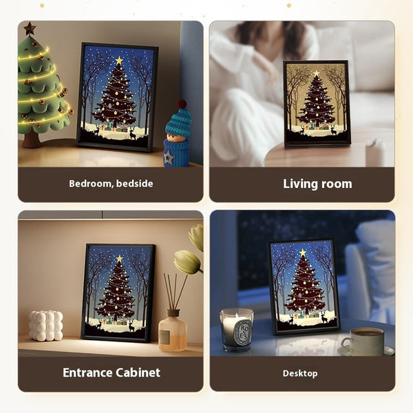 Seasonal Decorations Luminous Speaker Christmas Tree Painting Bluetooth Ornaments Decor