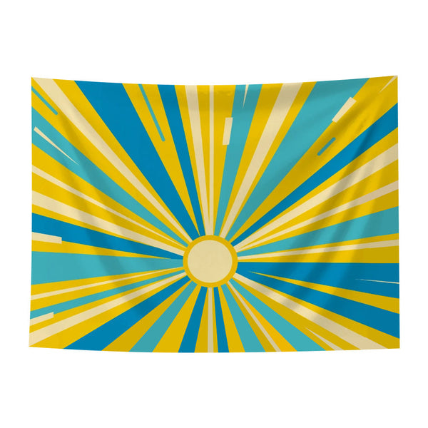 Tapestries Tapestry Blue Sun Rays 230X150cm Decorative Sheet For Home And Garden