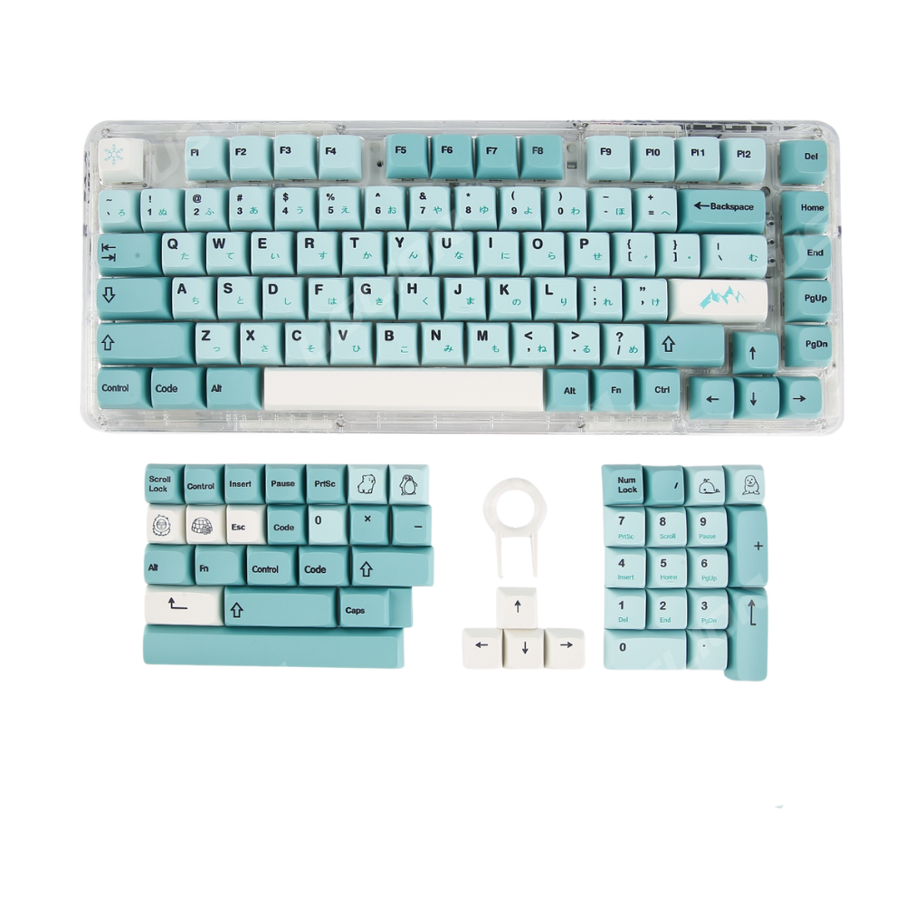 Keyboards & Keypads Keycap Keyboard Ice Blue 126 Japanese Keys Mechanical Switch Box Pack