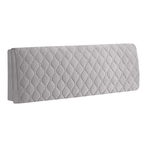 Headboards & Footboards Headboard Cover Light Gray Diamond Pattern Super Soft Quilted Velvet Bed Back Protector