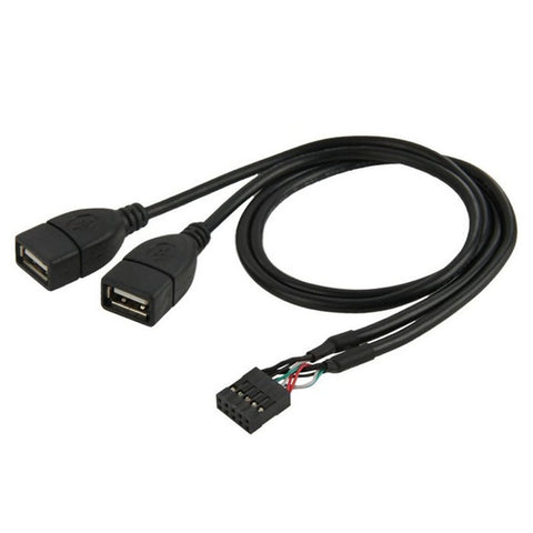 USB Cables, Hubs & Adapters 10 Pin Motherboard Female Header To Dual Usb 2.0 Adapter Cable 50Cm