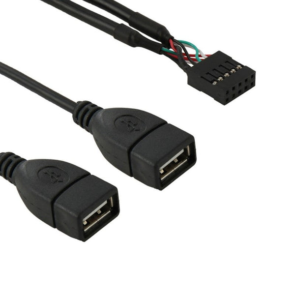 USB Cables, Hubs & Adapters 10 Pin Motherboard Female Header To Dual Usb 2.0 Adapter Cable 50Cm