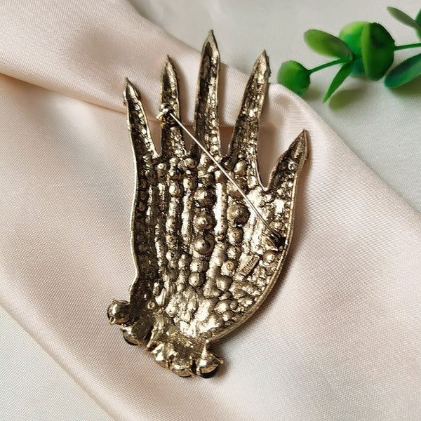 Brooches Full Diamond Palm Brooch European And American Large Style Exaggerated Chest Flower