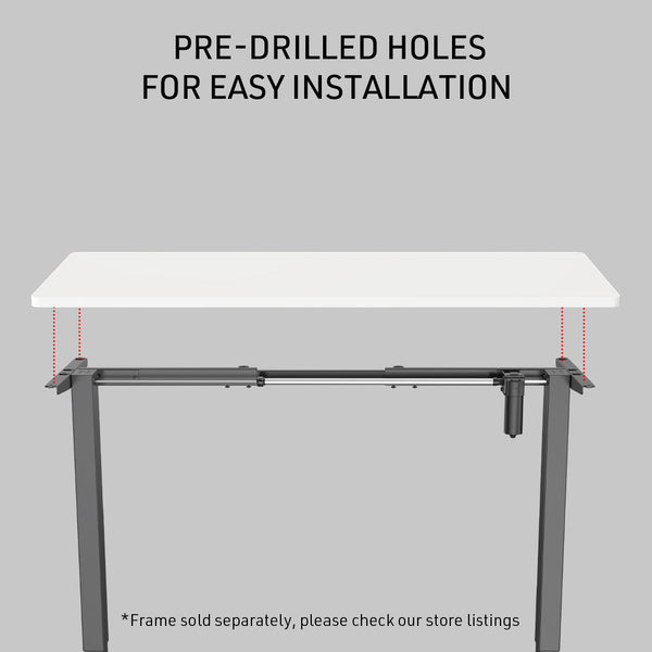 Standing Desks Fortia 140X60cm Desktop Adjustable Electric Standing White