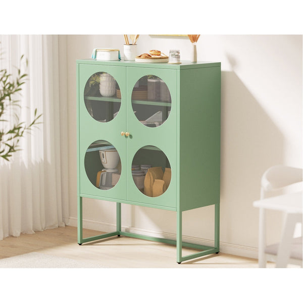 Sideboards & Buffets Artiss Artissin Buffet Sideboard Metal Cabinet Ella Green