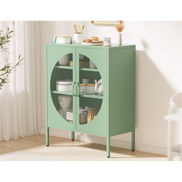 Sideboards & Buffets Artiss Artissin Buffet Sideboard Metal Cabinet Elsa Green