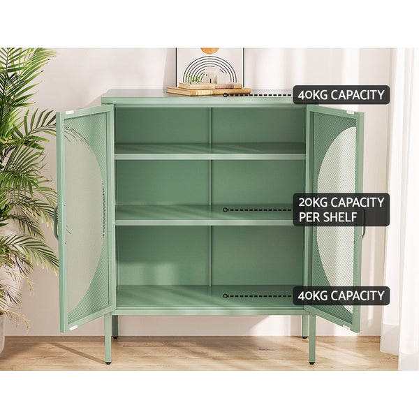 Sideboards & Buffets Artiss Artissin Buffet Sideboard Metal Cabinet Elsa Green