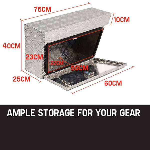 Tool Storage Organisers Bullet Pair Of Under Tray Ute Tool Boxes Aluminium Vehicle Body Toolbox