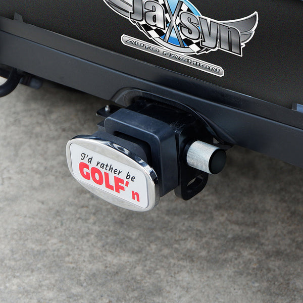 Tow Bars & Winches Jaxsyn Novelty Towbar Trailer Hitch Cover Bar I'd Rather Be Golf'n