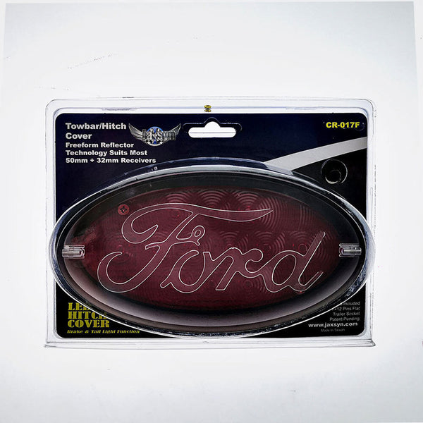 Tow Bars & Winches Jaxsyn Novelty Tow Bar / Trailer Hitch Cover Red Oval Ford Logo Brake Light