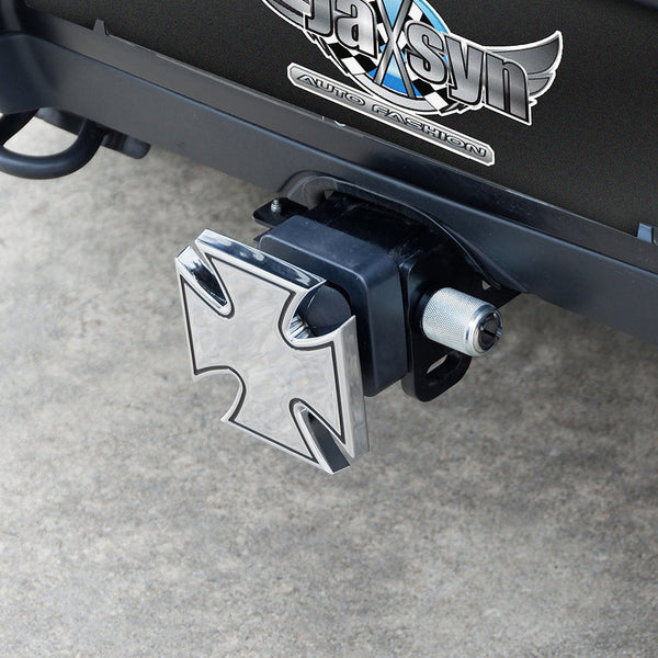 Tow Bars & Winches Jaxsyn Novelty Tow Bar / Trailer Hitch Cover Chrome Plated Iron Cross