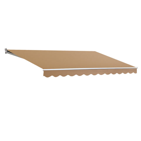 Awning & Canopy Parts Instahut Retractable Folding Arm Awning Manual Sunshade 2.5Mx2m Beige