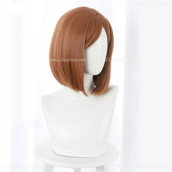 Wigs, Facial Hair Anime Kugisaki Nobara Cosplay Wig Brown Orange Short Heat Resistant Synthetic Hair