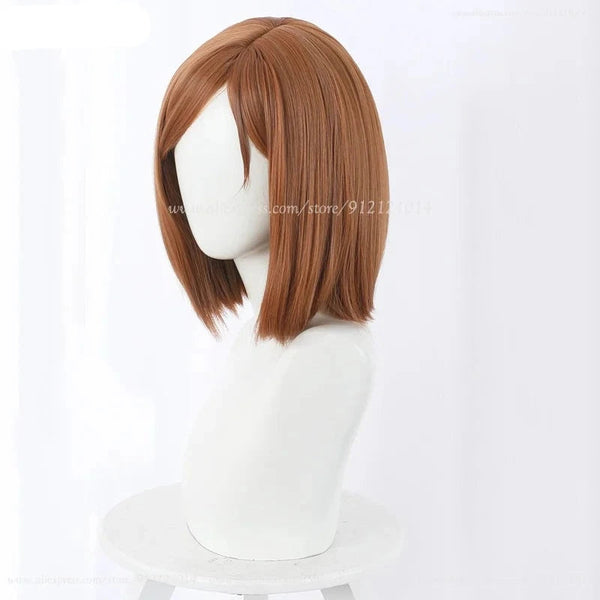 Wigs, Facial Hair Anime Kugisaki Nobara Cosplay Wig Brown Orange Short Heat Resistant Synthetic Hair