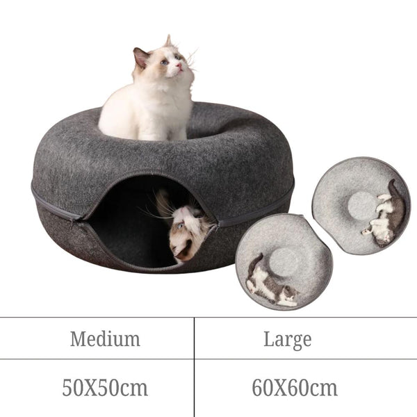 Pet Beds Pet Bed Pink Cat Tunnel Dual Use Indoor Kitten Toys