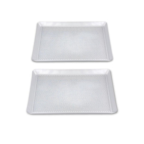 Baking Trays Baking Tray 2 Pieces Rectangular Perforated Oven Pastry Sheet Pan With Hole