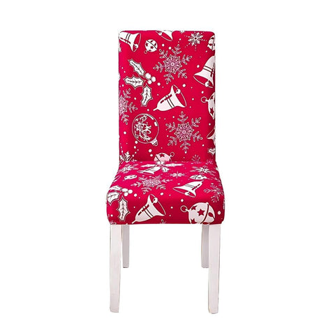 Slipcovers Chair Cover Red Christmas Bell Design Stretchable Dining Slipcover For Home Furniture