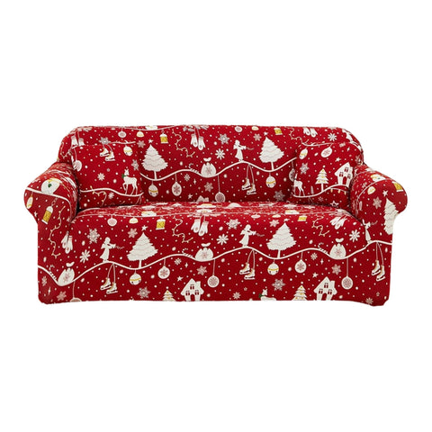 Slipcovers Sofa Cover Red Festive Christmas Design Non Slip Stretchable Slipcover For Furniture