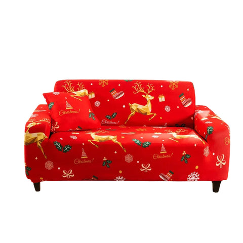 Slipcovers Sofa Cover Red Christmas Reindeer Design Non Slip Stretchable Slipcover Home Furniture