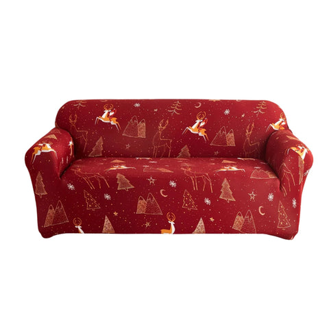 Slipcovers Sofa Cover Maroon Christmas Design Non Slip Stretchable Slipcover For Furniture