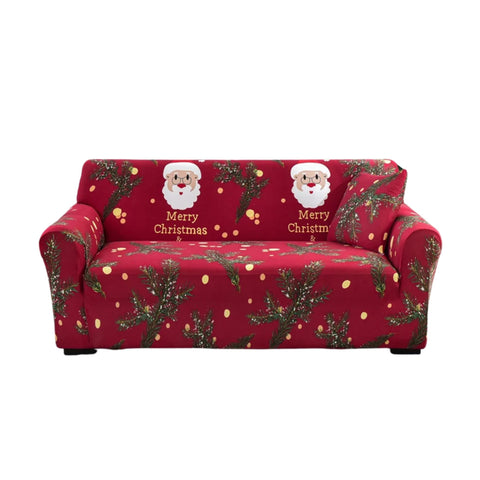 Slipcovers Sofa Cover Red Christmas Santa Claus Design Non Slip Stretchable Slipcover