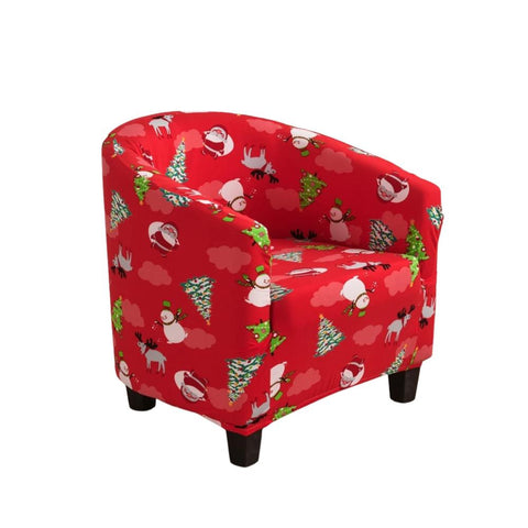 Slipcovers Sofa Cover Red Christmas Design Dust Proof Chair Tub Slipcover Home Decor