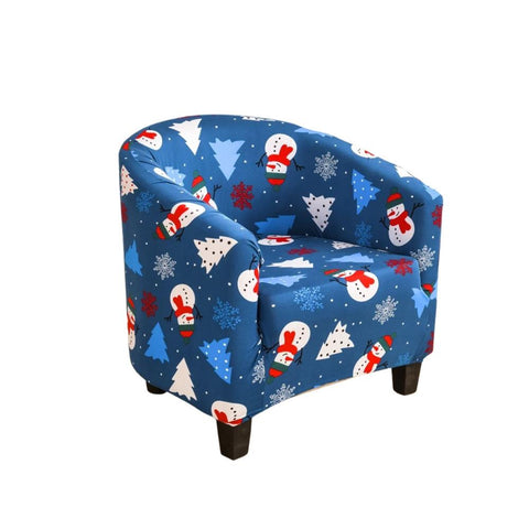 Slipcovers Sofa Cover Blue Christmas Design Dust Proof Chair Tub Slipcover Home Decor