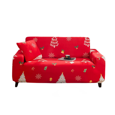 Slipcovers Sofa Cover Red Christmas Tree Design Non Slip Stretchable Slipcover For Furniture