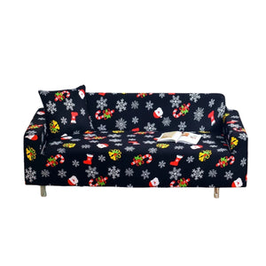 Slipcovers Sofa Cover Black Christmas Snowflakes Design Non Slip Stretchable Slipcover Home And Garden Furniture