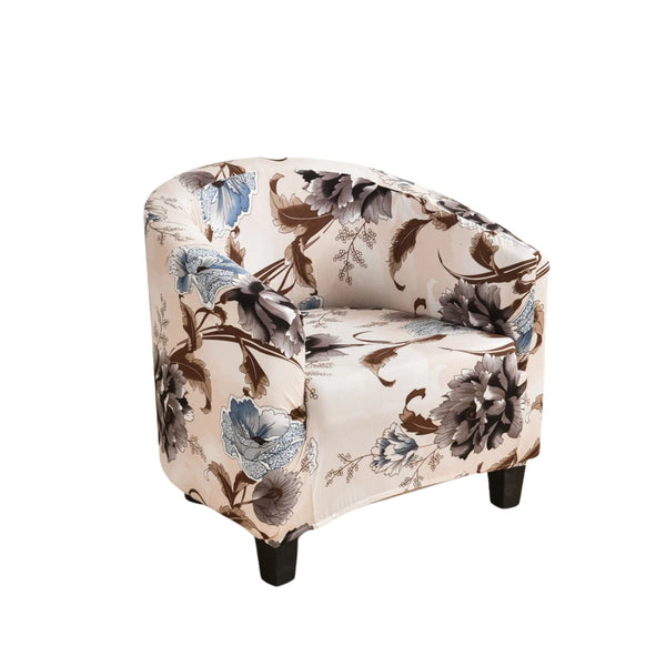 Slipcovers Sofa Cover Beige Floral Print Dust Proof Chair Tub Slipcover Home Decor