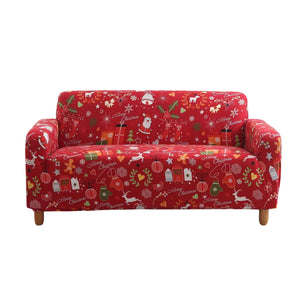 Slipcovers Sofa Cover Red Festive Christmas Design Stretchable Non Slip Slipcover For Furniture