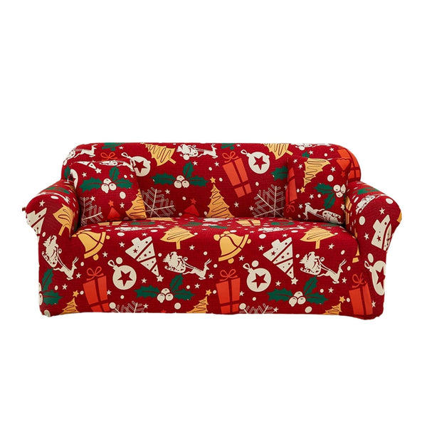 Slipcovers Sofa Cover Red Mix Christmas Print Design Stretchable Non Slip Slipcover