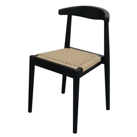 Dining Chairs Arden Solid Oak Dining Chair With Loom (Black)