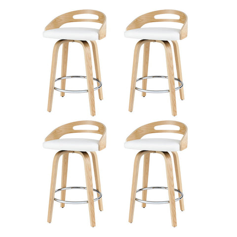 Benches Bar Stools Artiss 4X Bar Stools Swivel Dining Chairs Low Back Counter Seat Pu Cushion