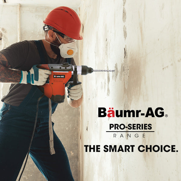 Jackhammers Baumr Ag 1500W Pro Grade Electric Rotary Jackhammer Hammer Drill With 2 Bonus Chisels 3 Bits