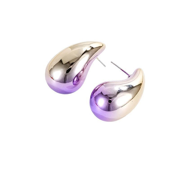 Earrings Gradient Colour Hollow Water Drop For Women Fashion Jewellery Accessories